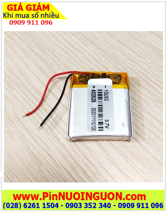 Pin sạc 3.7v Li-Polymer 402525, Pin sạc Li-Polymer 402525 lithium 3.7v 200mAh (Có sẳn mạch sạc)